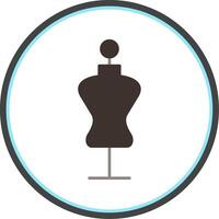 Mannequin Flat Circle Icon vector