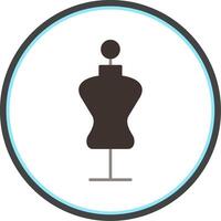 Mannequin Flat Circle Icon vector