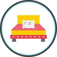 Pillow Flat Circle Icon vector