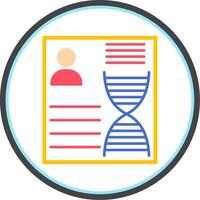 DNA Flat Circle Icon vector