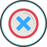 Cancel Flat Circle Icon vector