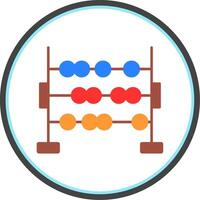 Abacus Flat Circle Icon vector