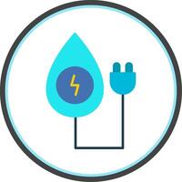 Water Energy Flat Circle Icon vector