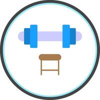 Dumbbell Flat Circle Icon vector