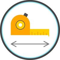 Measurement Flat Circle Icon vector