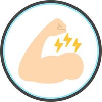 Muscle Flat Circle Icon vector