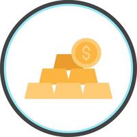 Ingots Flat Circle Icon vector