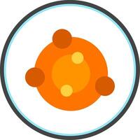 Solar System Flat Circle Icon vector