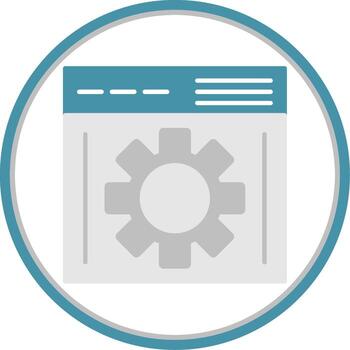 Browsing Flat Circle Icon vector