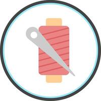 Thread Flat Circle Icon vector