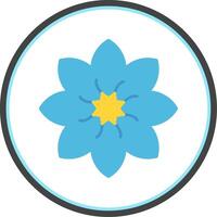 Amaryllis Flat Circle Icon vector