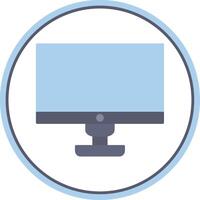 Computer Flat Circle Icon vector