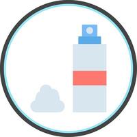 Shaving Foam Flat Circle Icon vector