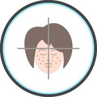 Face Treatment Flat Circle Icon vector
