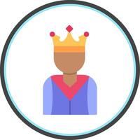 Prince Flat Circle Icon vector
