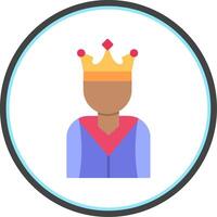 Prince Flat Circle Icon vector