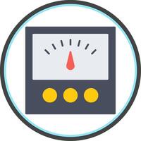 Voltage Indicator Flat Circle Icon vector