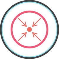 Minimize Flat Circle Icon vector