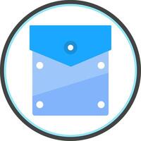 Pocket Square Flat Circle Icon vector