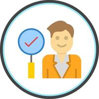 Recruitment Flat Circle Icon vector