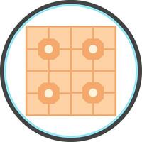 Floor Tiles Flat Circle Icon vector