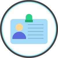 Identify Flat Circle Icon vector