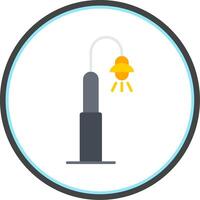 Street Light Flat Circle Icon vector