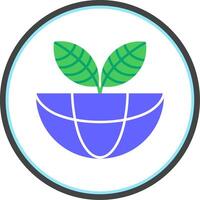 Ecosystem Flat Circle Icon vector