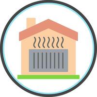 Heating Flat Circle Icon vector