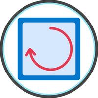 Rotate Flat Circle Icon vector