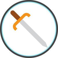 Cutlass Flat Circle Icon vector