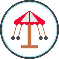 Carousel Cup Flat Circle Icon vector