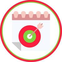 Target Flat Circle Icon vector