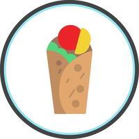 Wrap Flat Circle Icon vector