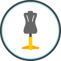 Mannequin Flat Circle Icon vector