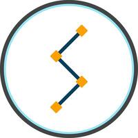 Path Flat Circle Icon vector