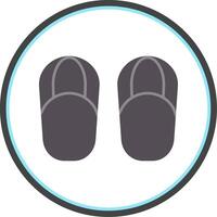 Sandals Flat Circle Icon vector