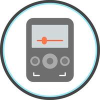 Audio Player Flat Circle Icon vector