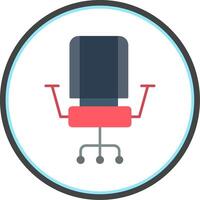 Chair Flat Circle Icon vector