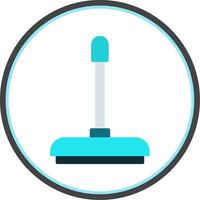 Floor Wiper Flat Circle Icon vector