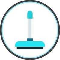 Floor Wiper Flat Circle Icon vector