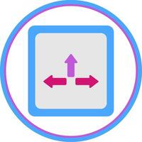 Resize Flat Circle Icon vector