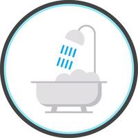 Bathroom Flat Circle Icon vector