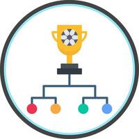 PlayOff Flat Circle Icon vector