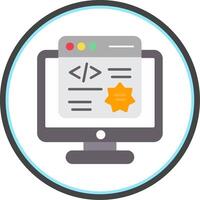 Pop Up Flat Circle Icon vector