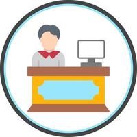 Reception Flat Circle Icon vector