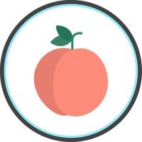 Peach Flat Circle Icon vector