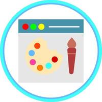 Paint Flat Circle Icon vector