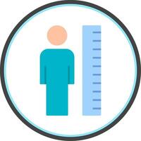 Height Flat Circle Icon vector