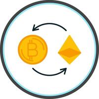 Ethereum Flat Circle Icon vector